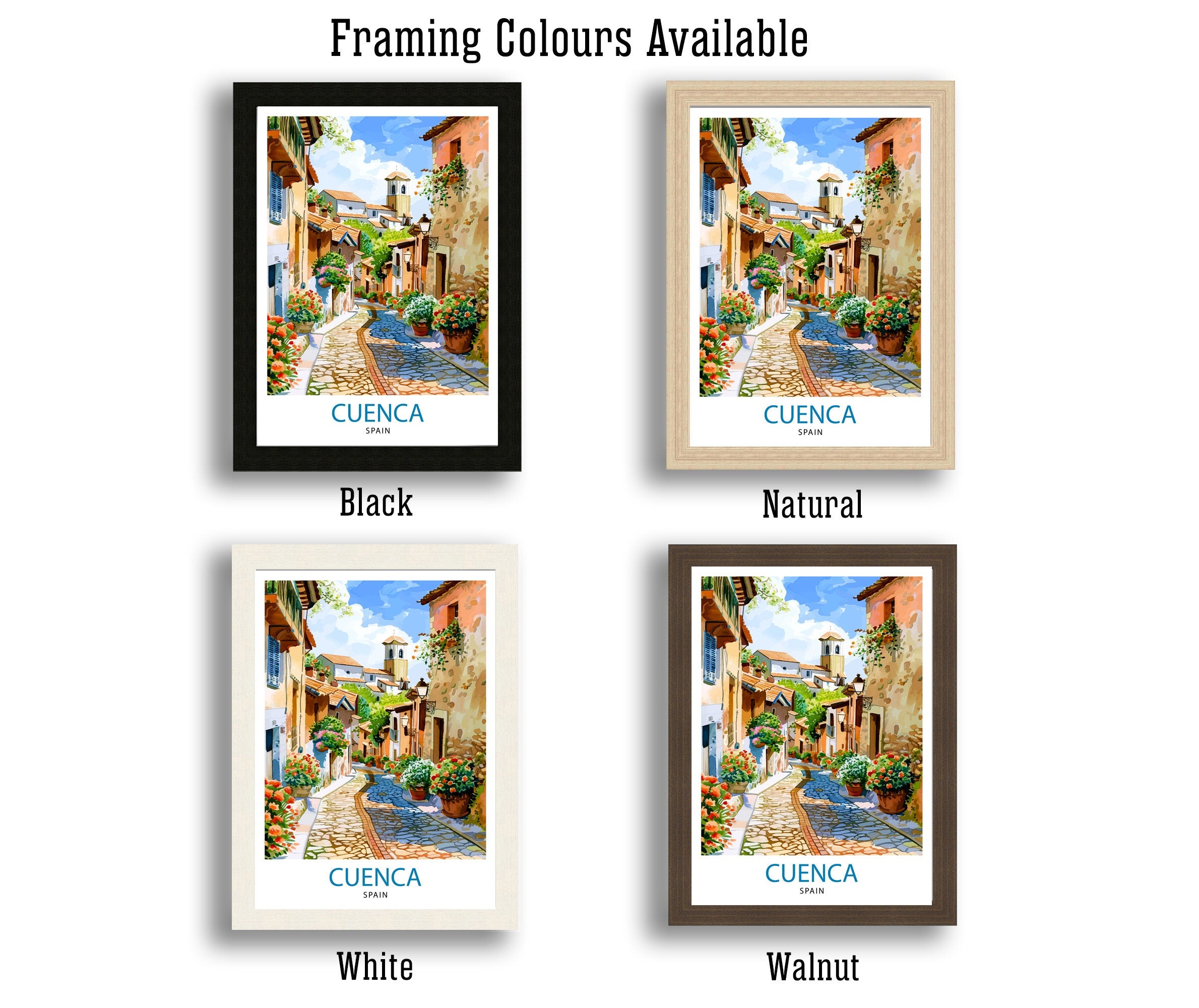 Cuenca Spain Travel Print Wall Decor Wall Art Cuenca Wall Hanging Home Décor Cuenca Gift Art Lovers Spanish Art Lover Gift Print Art