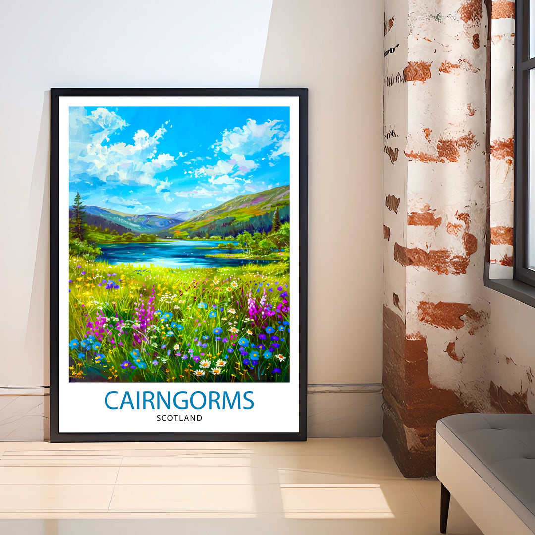 Cairngorms National Park Scotland Travel Poster