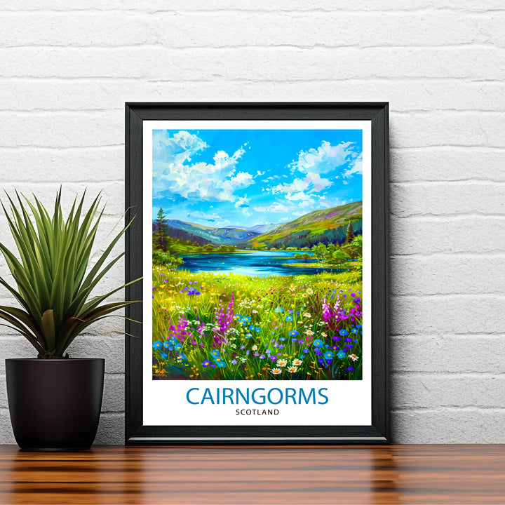 Cairngorms National Park Scotland Travel Poster