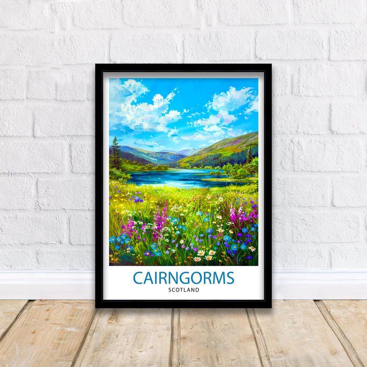 Cairngorms National Park Scotland Travel Poster