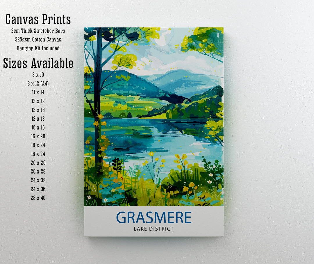 Grasmere Lake District Travel Poster