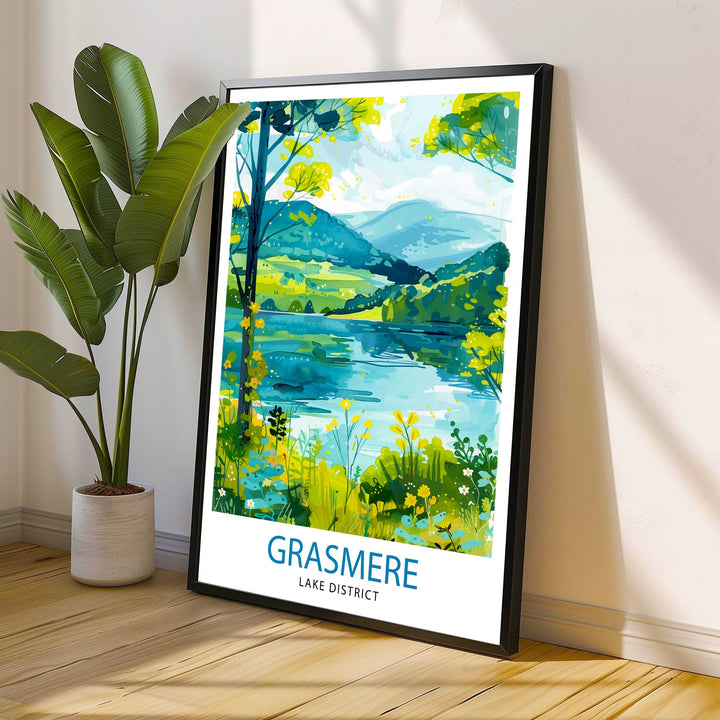 Grasmere Lake District Travel Poster