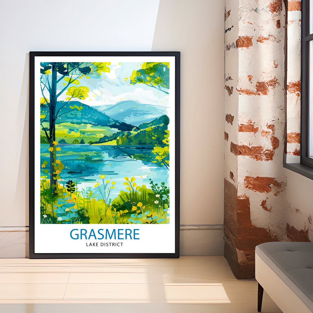 Grasmere Lake District Travel Poster