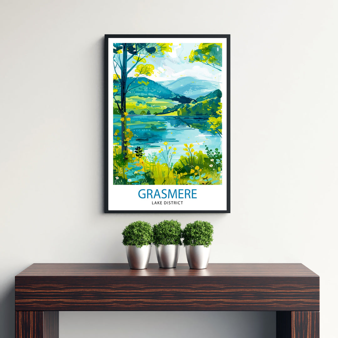 Grasmere Lake District Travel Poster