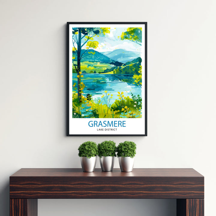 Grasmere Lake District Travel Print Wall Decor Wall Art Grasmere Wall Hanging Home Décor Grasmere Gift Art Lovers British Art Lover Gift