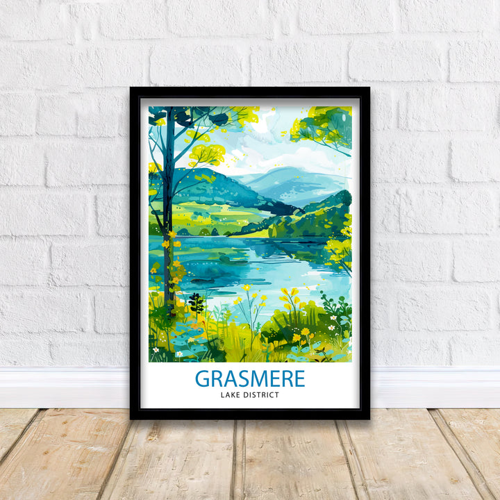 Grasmere Lake District Travel Print Wall Decor Wall Art Grasmere Wall Hanging Home Décor Grasmere Gift Art Lovers British Art Lover Gift