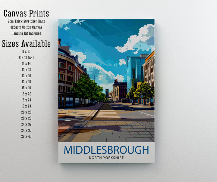 Middlesbrough England Travel Print Wall Decor Wall Art Middlesbrough Wall Hanging Home Décor Middlesbrough Gift Art Lovers British Art Lover