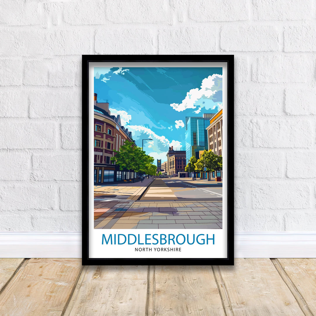 Middlesbrough England Travel Poster