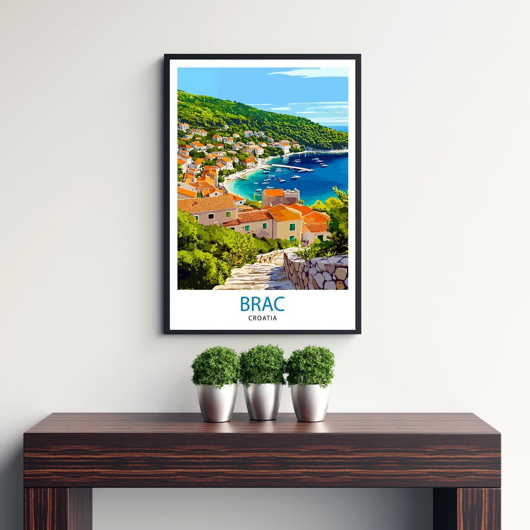 Brac Island Croatia Travel Poster