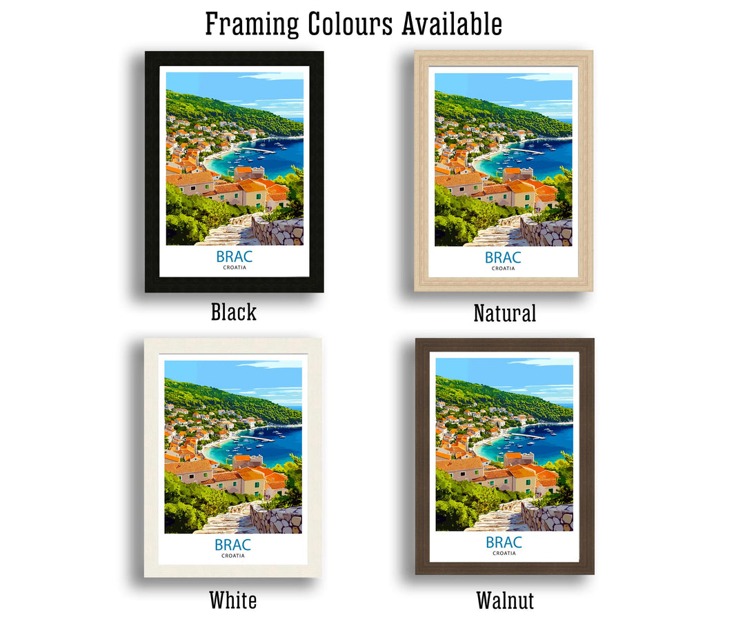 Brac Island Croatia Travel Print Wall Decor Wall Art Brač Island Wall Hanging Home Décor Brač Island Gift Art Lovers Croatian Art Lover Gift