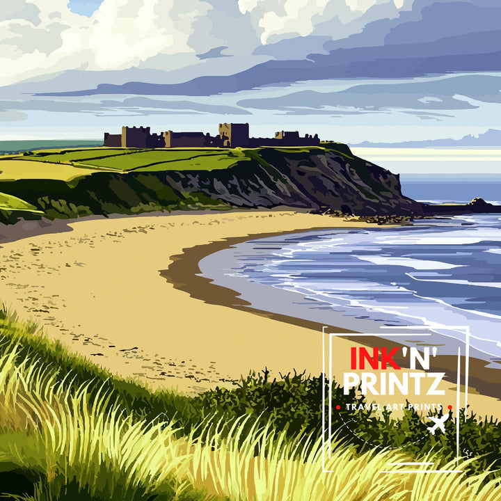 Northumberland England Travel Poster