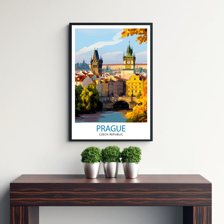 Prague Czech Republic Travel Print Wall Decor Wall Art Prague Wall Hanging Home Décor Prague Gift Art Lovers European Art Lover Gift