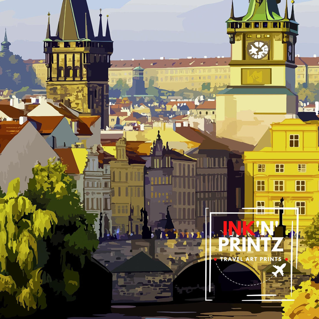 Prague Czech Republic Travel Poster