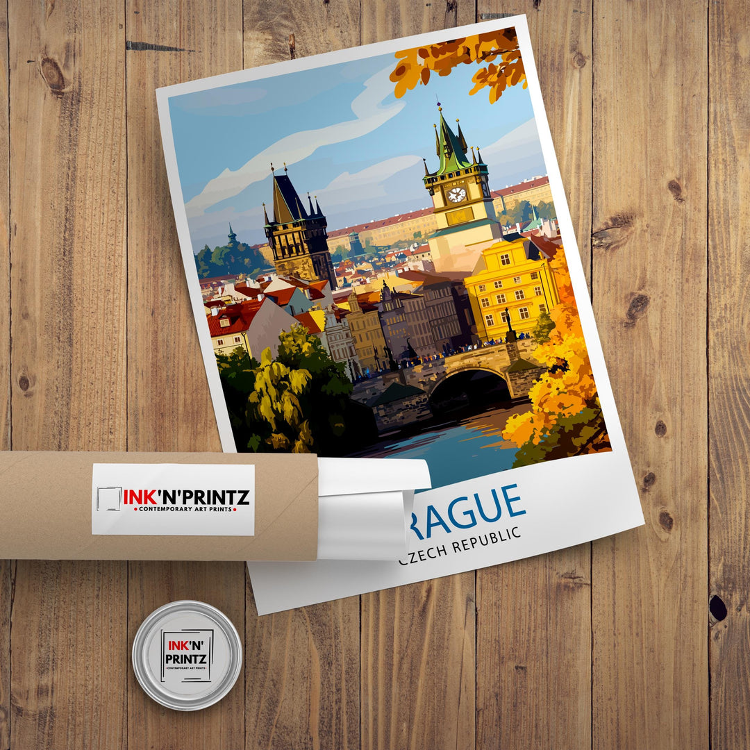 Prague Czech Republic Travel Print Wall Decor Wall Art Prague Wall Hanging Home Décor Prague Gift Art Lovers European Art Lover Gift