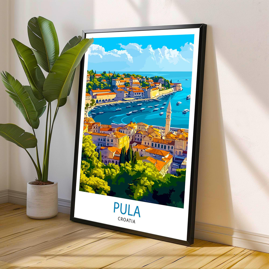 Pula Croatia Travel Poster