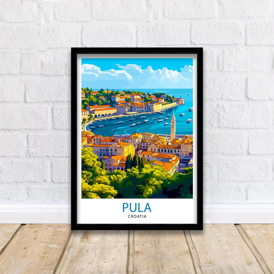 Pula Croatia Travel Poster