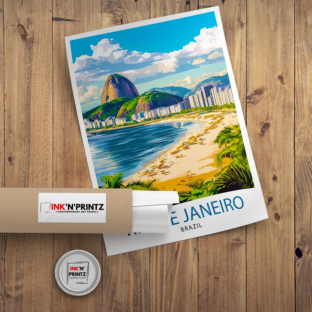 Rio de Janeiro Brazil Travel Print Wall Decor Wall Art Rio Wall Hanging Home Décor Rio de Janeiro Gift Art Lovers Brazilian Art Lover Gift