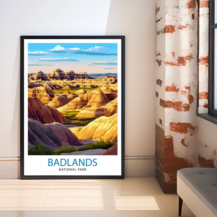 Badlands National Park South Dakota Travel Poster