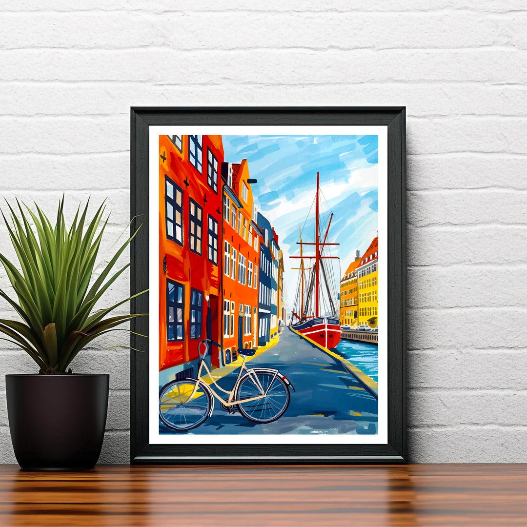 Copenhagen Denmark Travel Poster