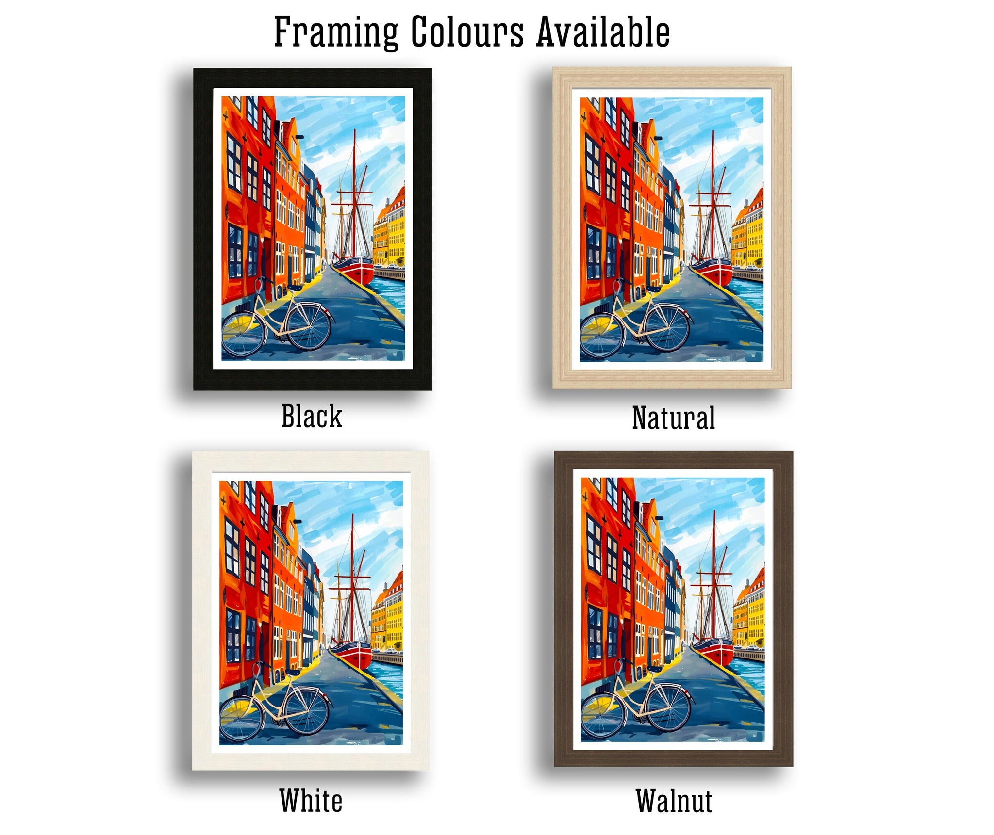 Copenhagen Denmark Travel Poster