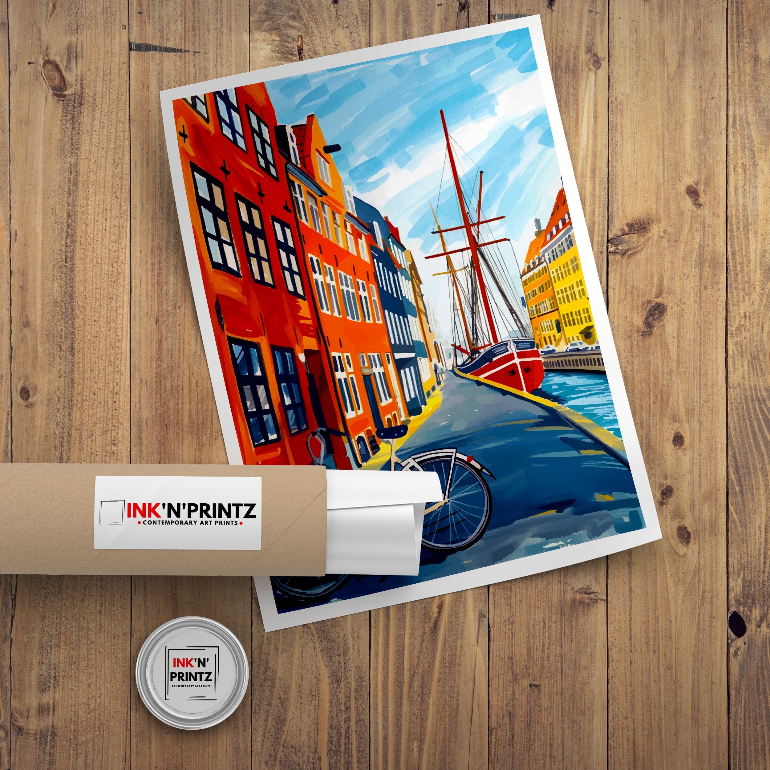 Copenhagen Denmark Travel Poster