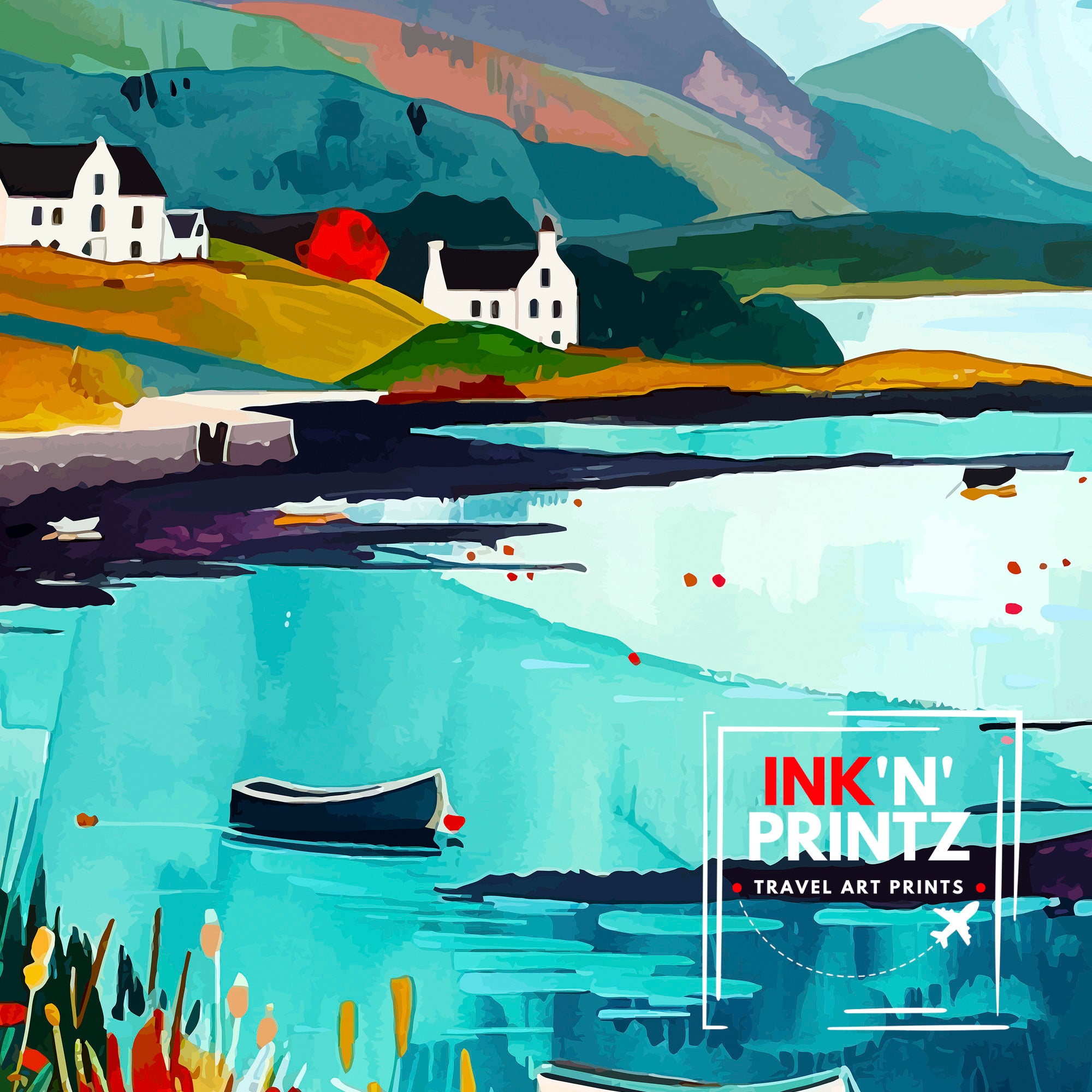 Isle of Arran Scotland Travel Print Wall Decor Wall Art Isle of Arran Wall Hanging Home Décor Isle of Arran Gift Art Lovers Scottish Art