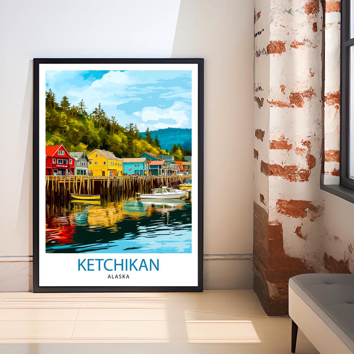 Ketchikan Alaska Travel Print Wall Decor Wall Art Ketchikan Wall Hanging Home Décor Ketchikan Gift Art Lovers Alaskan Art Lover Gift Print