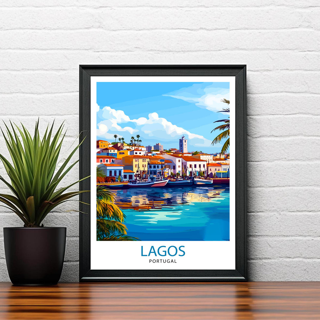 Lagos Portugal Travel Poster