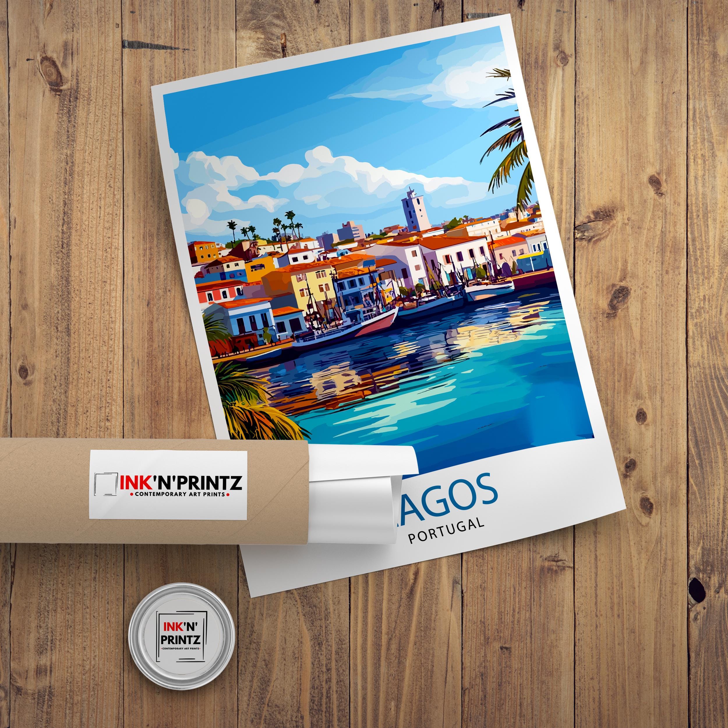 Lagos Portugal Travel Print Wall Decor Wall Art Lagos Wall Hanging Home Décor Lagos Gift Art Lovers Portuguese Art Lover Gift Print