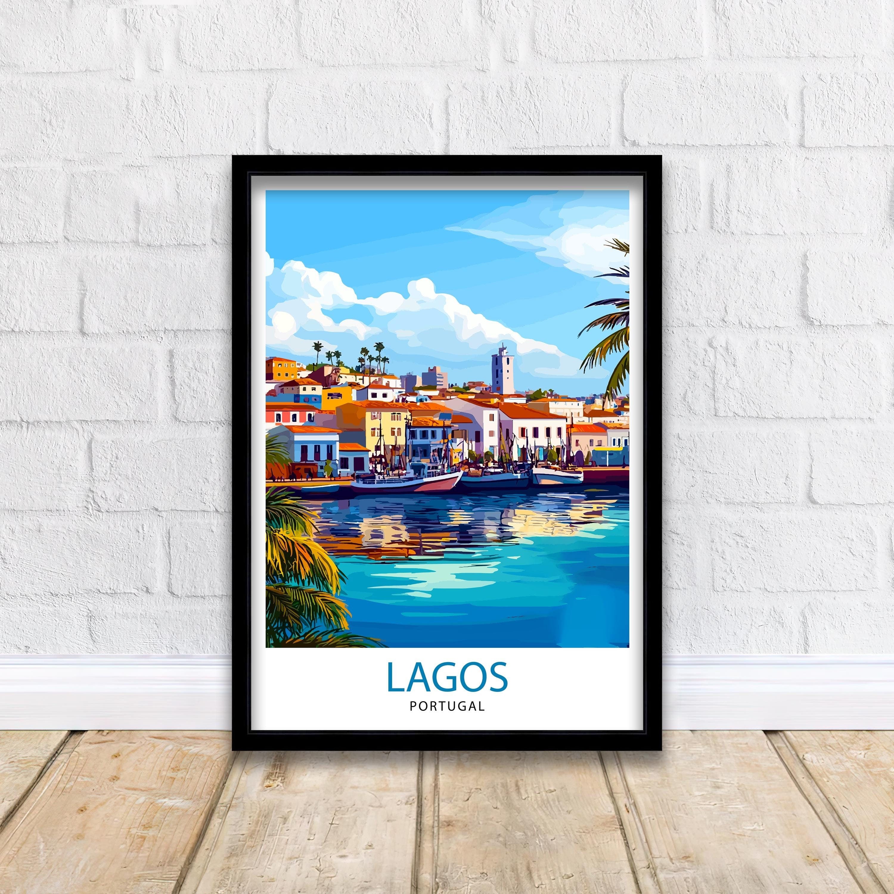Lagos Portugal Travel Print Wall Decor Wall Art Lagos Wall Hanging Home Décor Lagos Gift Art Lovers Portuguese Art Lover Gift Print