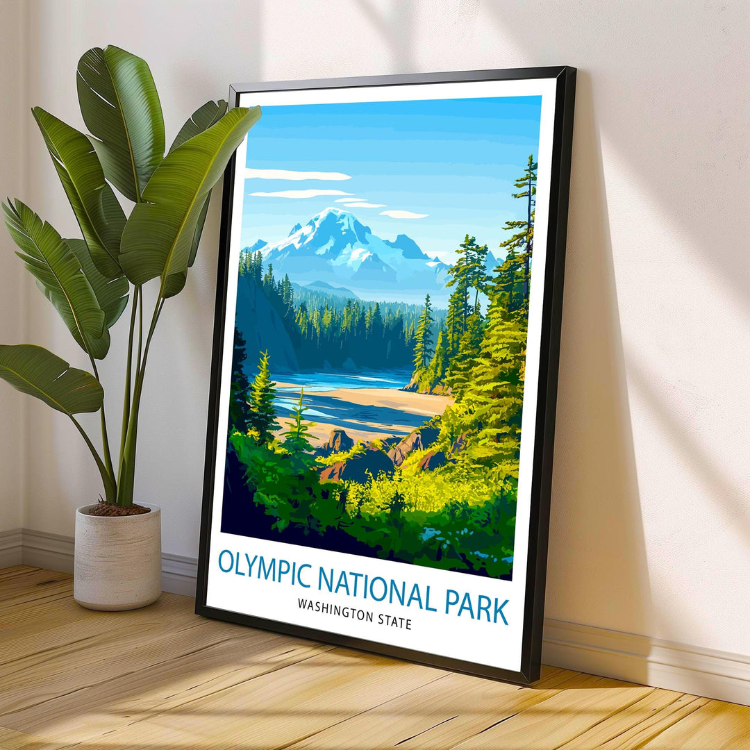 Olympic National Park Washington Travel Print Wall Decor Wall Art Olympic National Park Wall Hanging Home Décor Olympic Gift Art Lovers