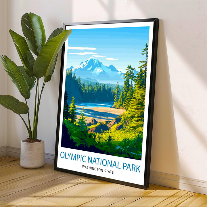 Olympic National Park Washington Travel Print Wall Decor Wall Art Olympic National Park Wall Hanging Home Décor Olympic Gift Art Lovers