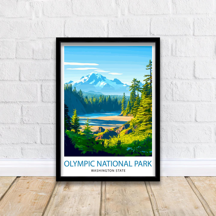 Olympic National Park Washington Travel Print Wall Decor Wall Art Olympic National Park Wall Hanging Home Décor Olympic Gift Art Lovers