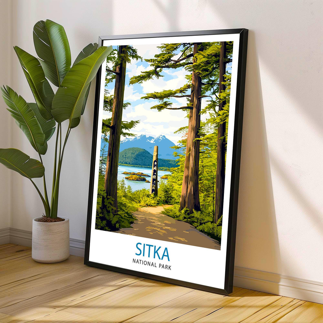 Sitka National Historical Park Alaska Travel Print Wall Decor Wall Art Sitka Park Wall Hanging Home Décor Sitka Gift Art Lovers Alaskan