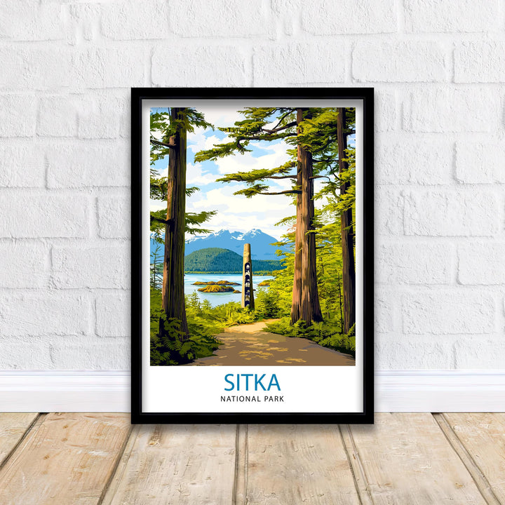 Sitka National Historical Park Alaska Travel Print Wall Decor Wall Art Sitka Park Wall Hanging Home Décor Sitka Gift Art Lovers Alaskan