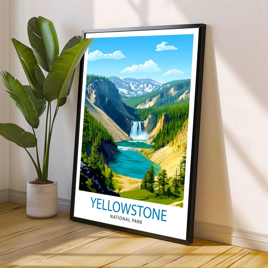 Yellowstone National Park USA Travel Print Wall Decor Wall Art Yellowstone Wall Hanging Home Décor Yellowstone Gift Art Lovers American Art