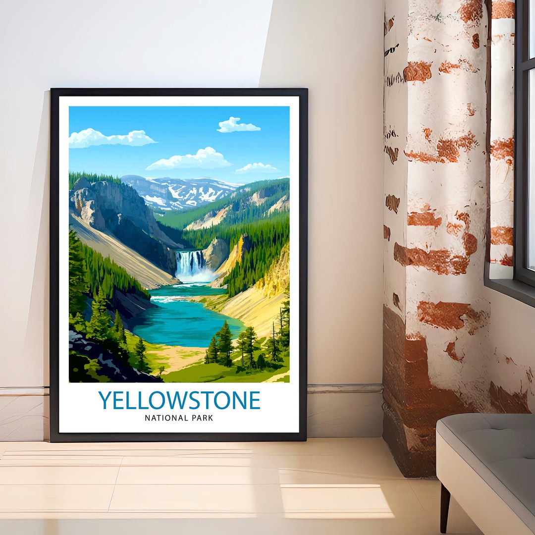 Yellowstone National Park USA Travel Print Wall Decor Wall Art Yellowstone Wall Hanging Home Décor Yellowstone Gift Art Lovers American Art