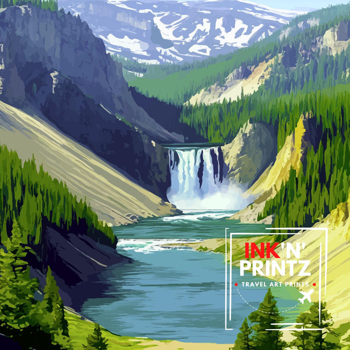 Yellowstone National Park USA Travel Poster