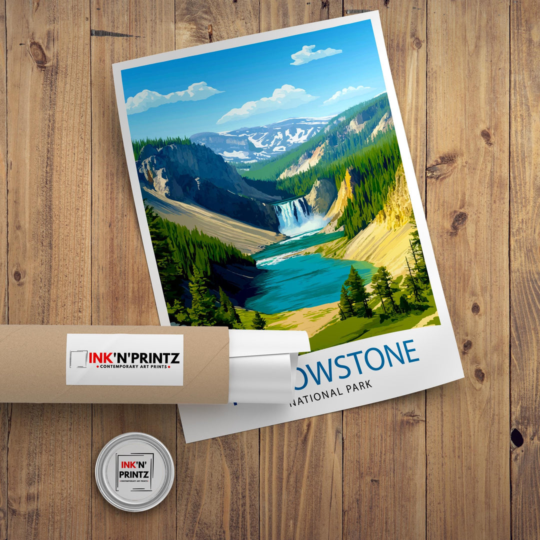 Yellowstone National Park USA Travel Poster