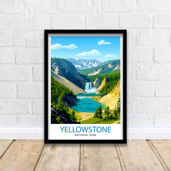 Yellowstone National Park USA Travel Print Wall Decor Wall Art Yellowstone Wall Hanging Home Décor Yellowstone Gift Art Lovers American Art