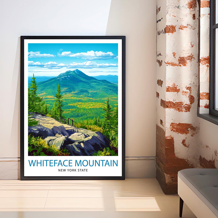 Whiteface Mountain New York Travel Poster