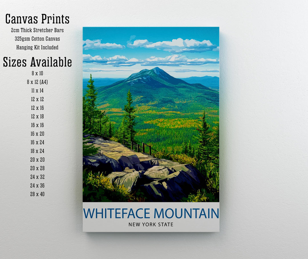 Whiteface Mountain New York Travel Print Wall Decor Wall Art Whiteface Mountain Wall Hanging Home Décor Whiteface Mountain Gift Art Lovers