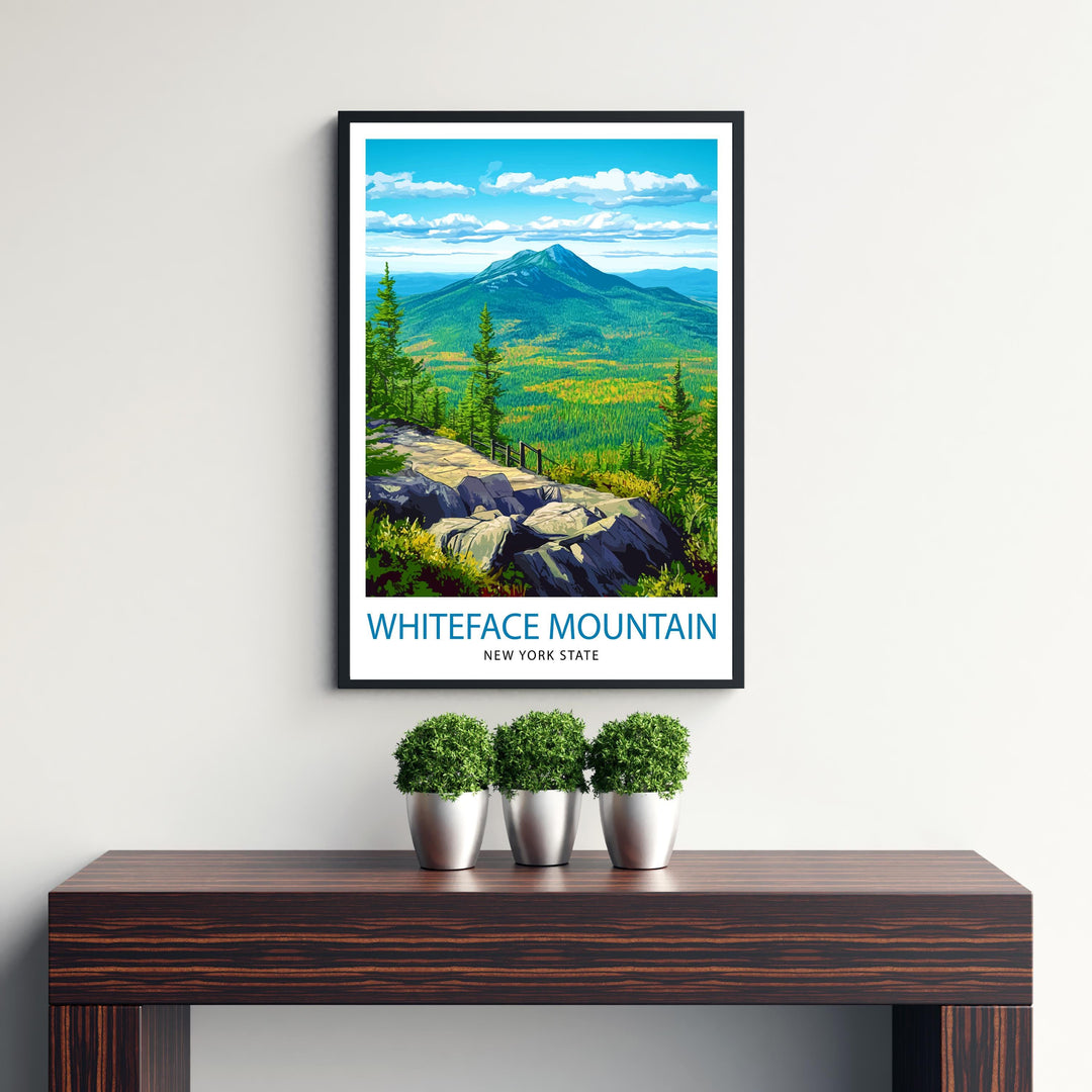 Whiteface Mountain New York Travel Poster