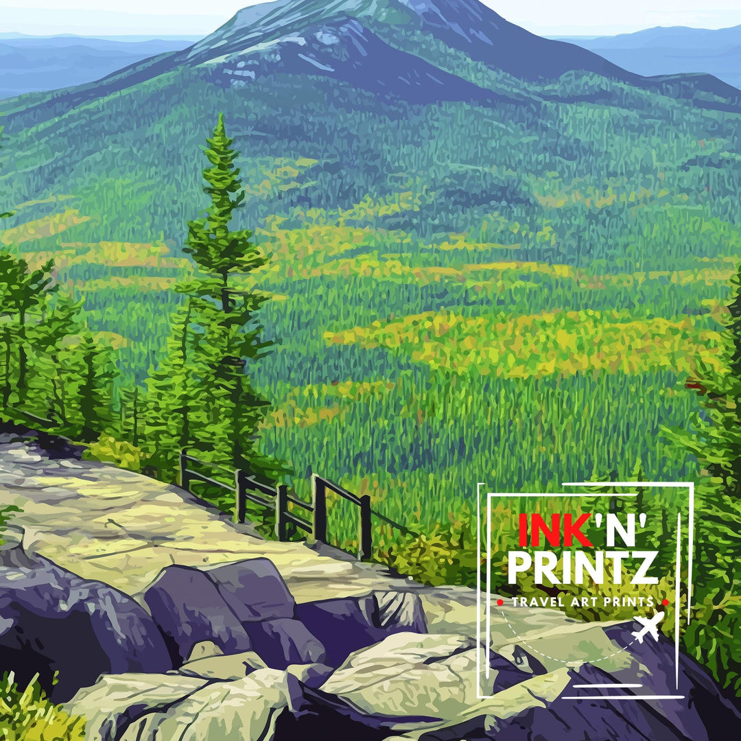 Whiteface Mountain New York Travel Poster