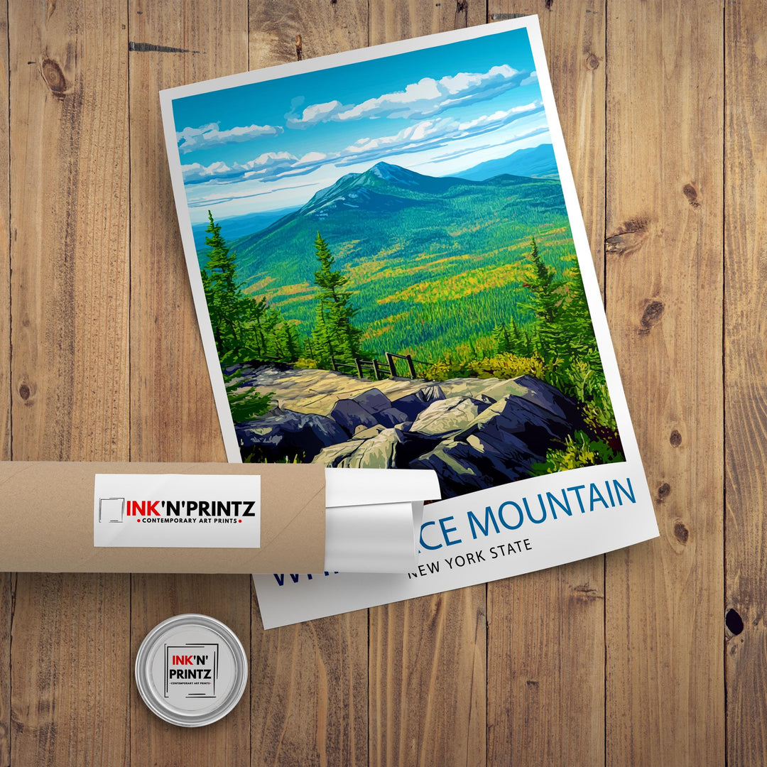 Whiteface Mountain New York Travel Poster