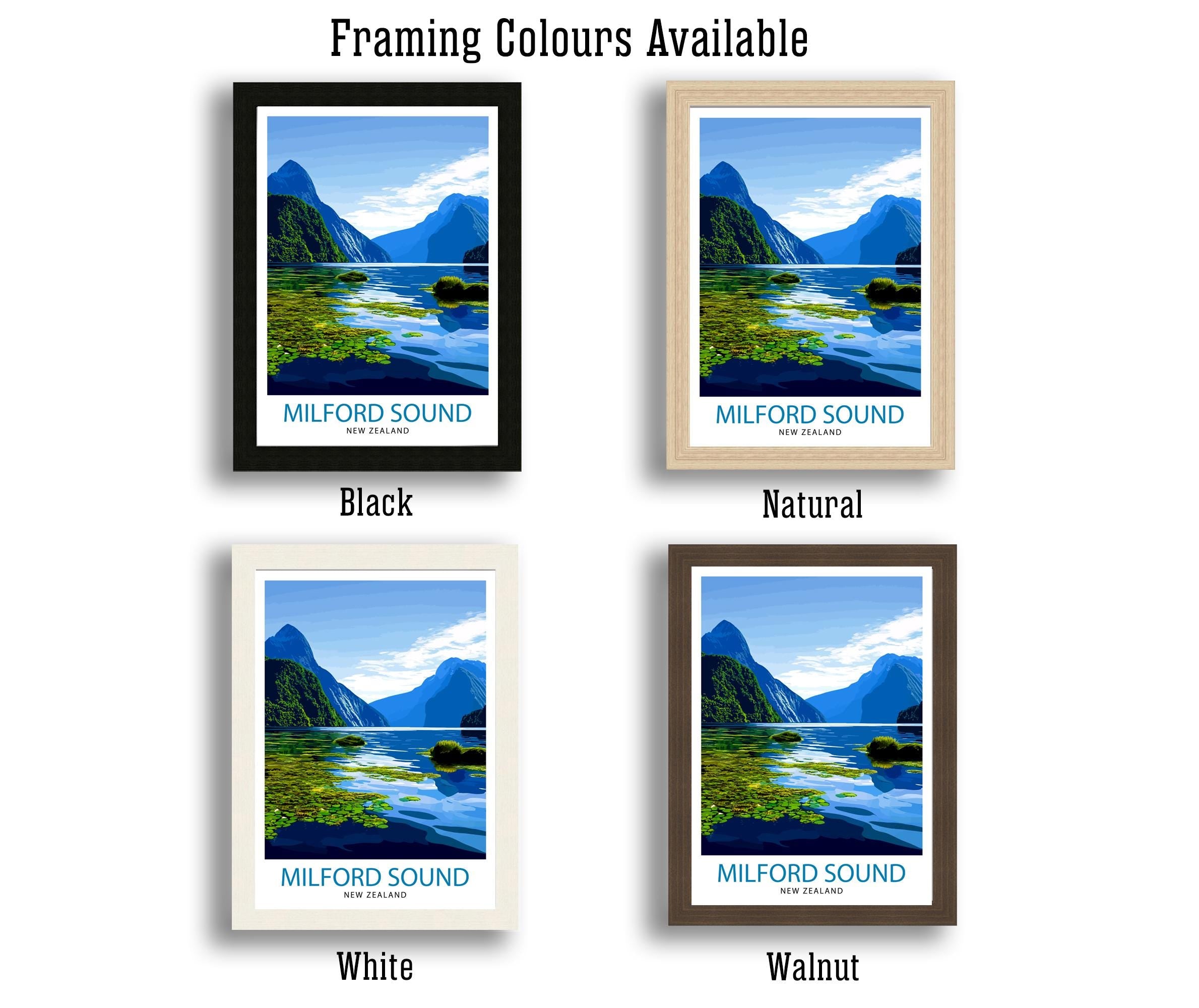 Milford Sound New Zealand Travel Print Wall Decor Wall Art Milford Sound Wall Hanging Home Décor Milford Sound Gift Art Lovers New Zealand