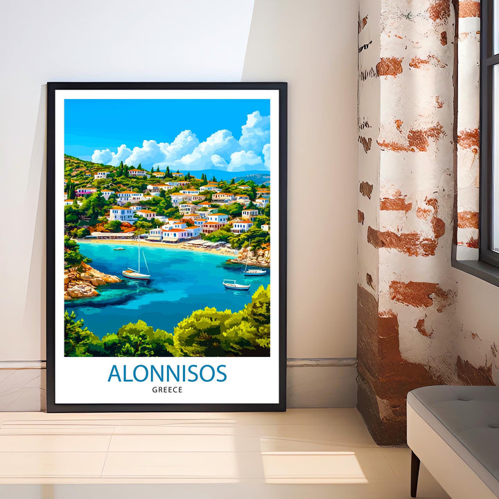 Alonnisos Greece Travel Print Wall Decor Wall Art Alonnisos Wall Hanging Home Décor Alonnisos Gift Art Lovers Greek Art Lover Gift Print Art