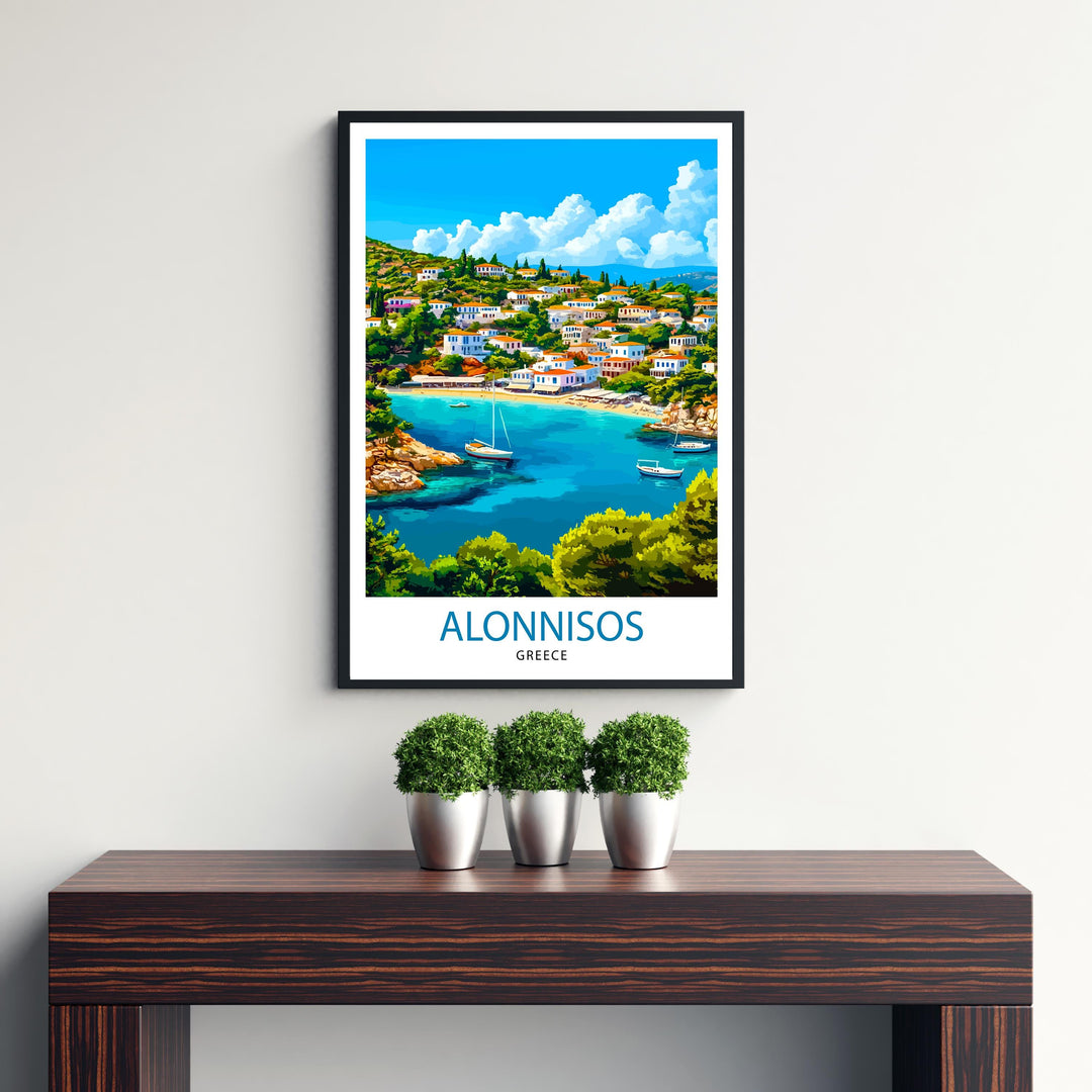 Alonnisos Greece Travel Print Wall Decor Wall Art Alonnisos Wall Hanging Home Décor Alonnisos Gift Art Lovers Greek Art Lover Gift Print Art