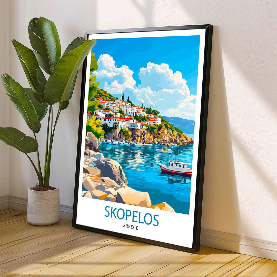 Skopelos Greece Travel Poster