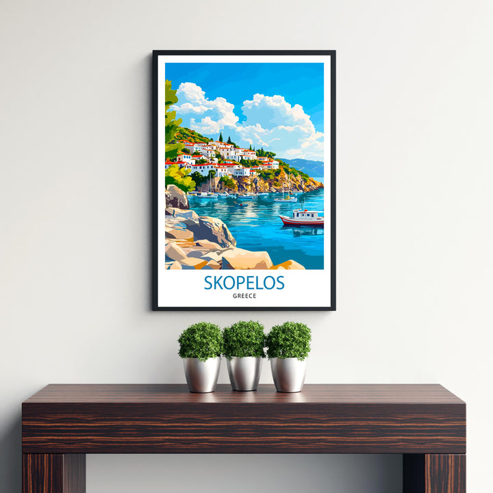 Skopelos Greece Travel Print Wall Decor Wall Art Skopelos Wall Hanging Home Décor Skopelos Gift Art Lovers Greek Art Lover Gift Print Art